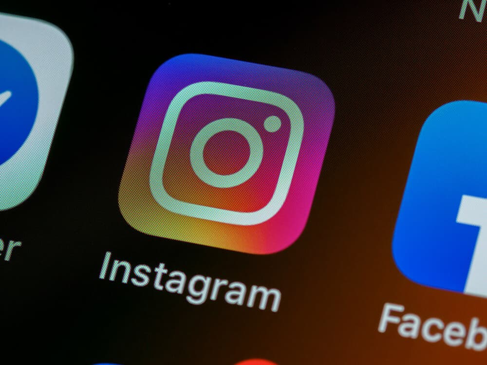 Instagram logo displayed on a phone